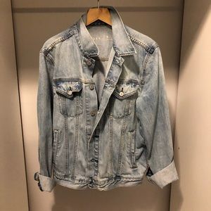 Gap Light Wash Distressed Denim Jacket - Medium